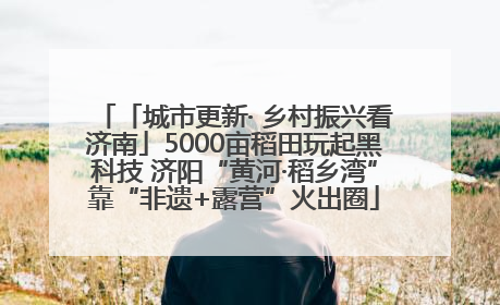 「城市更新· 乡村振兴看济南」5000亩稻田玩起黑科技 济阳“黄河·稻乡湾”靠“非遗+露营”火出圈