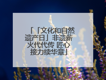 「文化和自然遗产日」非遗薪火代代传 匠心接力续华章