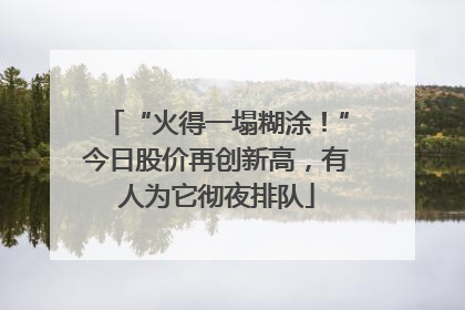 “火得一塌糊涂！”今日股价再创新高，有人为它彻夜排队