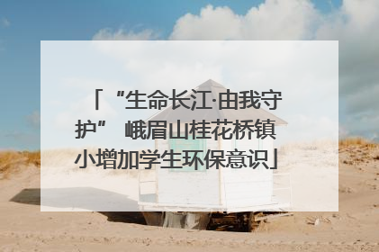 “生命长江·由我守护” 峨眉山桂花桥镇小增加学生环保意识