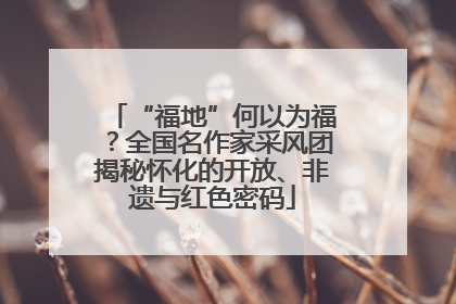 “福地”何以为福？全国名作家采风团揭秘怀化的开放、非遗与红色密码