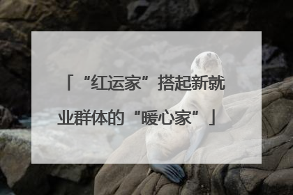 “红运家”搭起新就业群体的“暖心家”