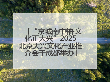 “京城南中轴·文化正大兴”2025北京大兴文化产业推介会于成都举办