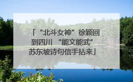 “北斗女神”徐颖回到四川 “能文能武”苏东坡诗句信手拈来