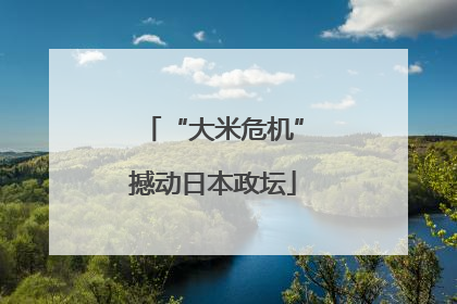 “大米危机”撼动日本政坛