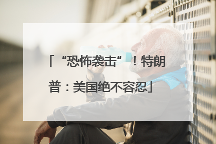 “恐怖袭击”！特朗普：美国绝不容忍
