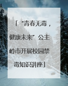 “青春无毒，健康未来”公主岭市开展校园禁毒知识讲座