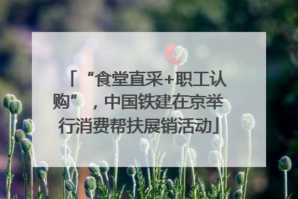 “食堂直采+职工认购”，中国铁建在京举行消费帮扶展销活动
