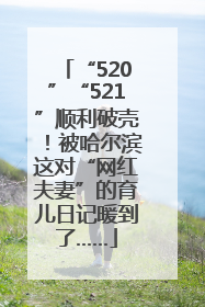 “520”“521”顺利破壳！被哈尔滨这对“网红夫妻”的育儿日记暖到了……