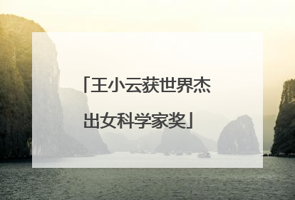 王小云获世界杰出女科学家奖