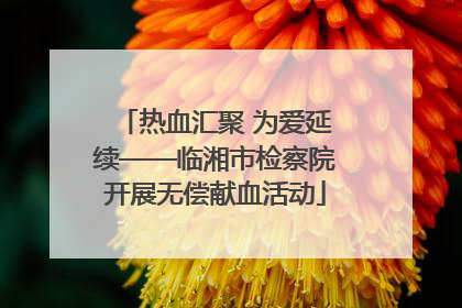 热血汇聚 为爱延续——临湘市检察院开展无偿献血活动