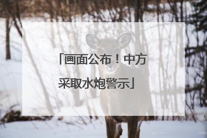 画面公布！中方采取水炮警示