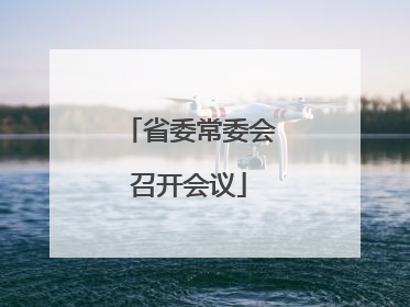 省委常委会召开会议