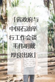 省政府与中国石油举行工作会谈 毛伟明戴厚良出席