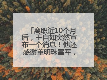离职近10个月后，王自如突然宣布一个消息！他还感谢董明珠雷军，回应“没看过格力工资条”：真的不那么重要！
