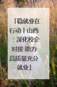 稳就业在行动丨山西：深化校企对接 助力高质量充分就业