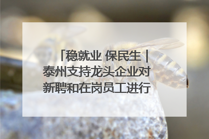 稳就业 保民生｜泰州支持龙头企业对新聘和在岗员工进行实训——到岗就能用 用了就见效