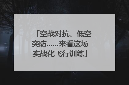 空战对抗、低空突防……来看这场实战化飞行训练