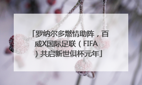 罗纳尔多燃情助阵，百威X国际足联（FIFA）共启新世俱杯元年