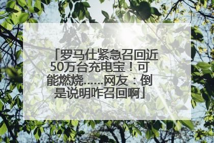 罗马仕紧急召回近50万台充电宝！可能燃烧……网友：倒是说明咋召回啊