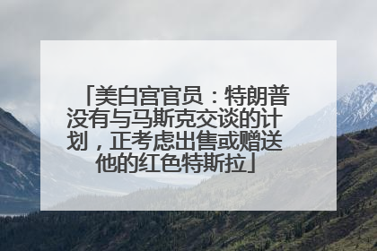 美白宫官员：特朗普没有与马斯克交谈的计划，正考虑出售或赠送他的红色特斯拉