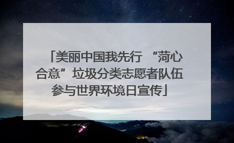 美丽中国我先行 “菏心合意”垃圾分类志愿者队伍参与世界环境日宣传