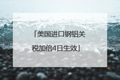 美国进口钢铝关税加倍4日生效