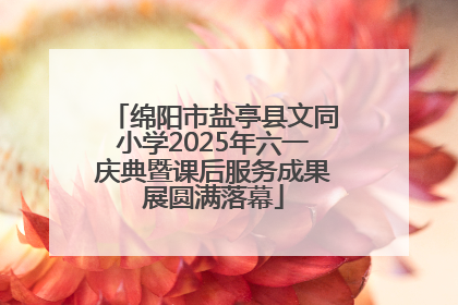 绵阳市盐亭县文同小学2025年六一庆典暨课后服务成果展圆满落幕