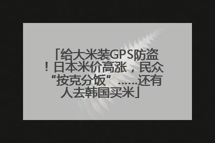 给大米装GPS防盗！日本米价高涨，民众“按克分饭”……还有人去韩国买米