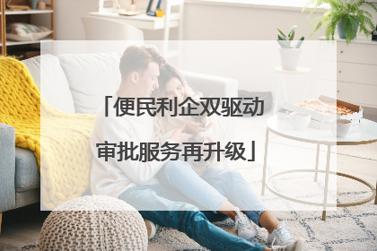 便民利企双驱动 审批服务再升级