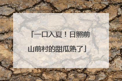 一口入夏！日照前山前村的甜瓜熟了