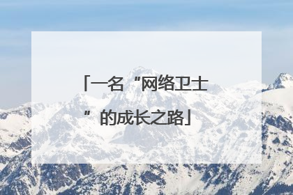 一名“网络卫士”的成长之路