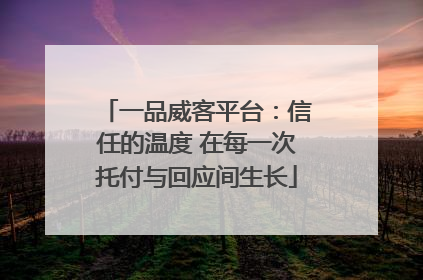 一品威客平台：信任的温度 在每一次托付与回应间生长