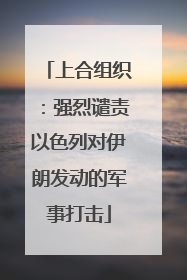 上合组织：强烈谴责以色列对伊朗发动的军事打击