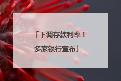 下调存款利率！多家银行宣布