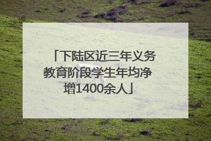 下陆区近三年义务教育阶段学生年均净增1400余人