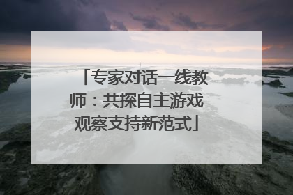 专家对话一线教师：共探自主游戏观察支持新范式