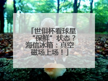 世俱杯看球星“保鲜”状态？海信冰箱：真空磁场上场！