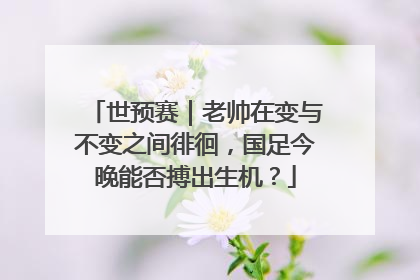 世预赛｜老帅在变与不变之间徘徊，国足今晚能否搏出生机？