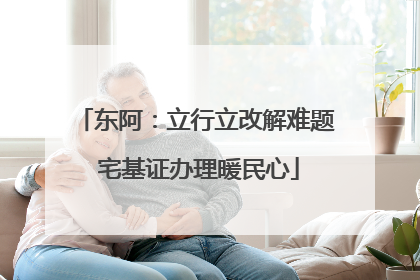 东阿：立行立改解难题 宅基证办理暖民心