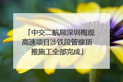 中交二航局深圳梅观高速项目涉铁段管廊顶推施工全部完成