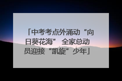 中考考点外涌动“向日葵花海” 全家总动员迎接“凯旋”少年