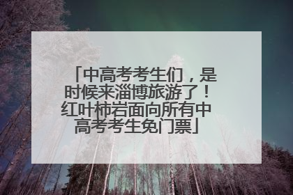 中高考考生们，是时候来淄博旅游了！红叶柿岩面向所有中高考考生免门票