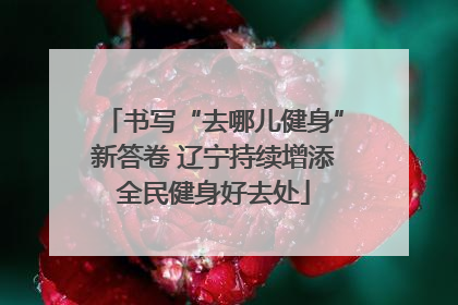 书写“去哪儿健身”新答卷 辽宁持续增添全民健身好去处