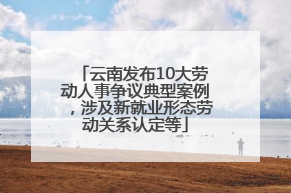 云南发布10大劳动人事争议典型案例，涉及新就业形态劳动关系认定等