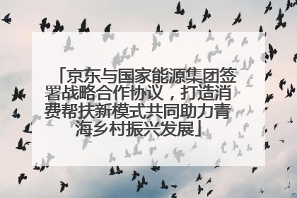 京东与国家能源集团签署战略合作协议，打造消费帮扶新模式共同助力青海乡村振兴发展
