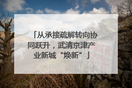 从承接疏解转向协同跃升，武清京津产业新城“焕新”