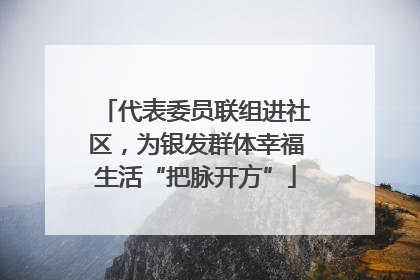 代表委员联组进社区，为银发群体幸福生活“把脉开方”