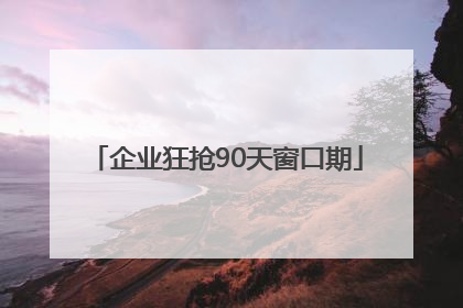 企业狂抢90天窗口期
