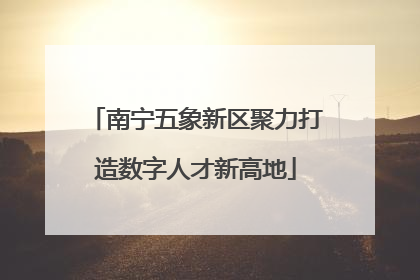 南宁五象新区聚力打造数字人才新高地